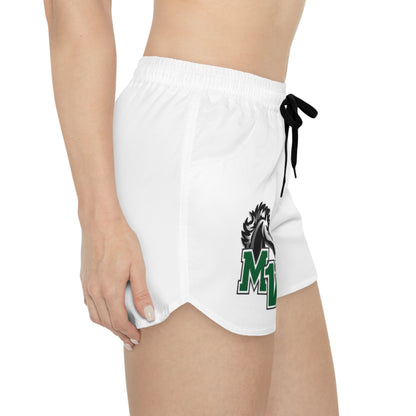 Mounds View Mustangs Women's Casual White Shorts