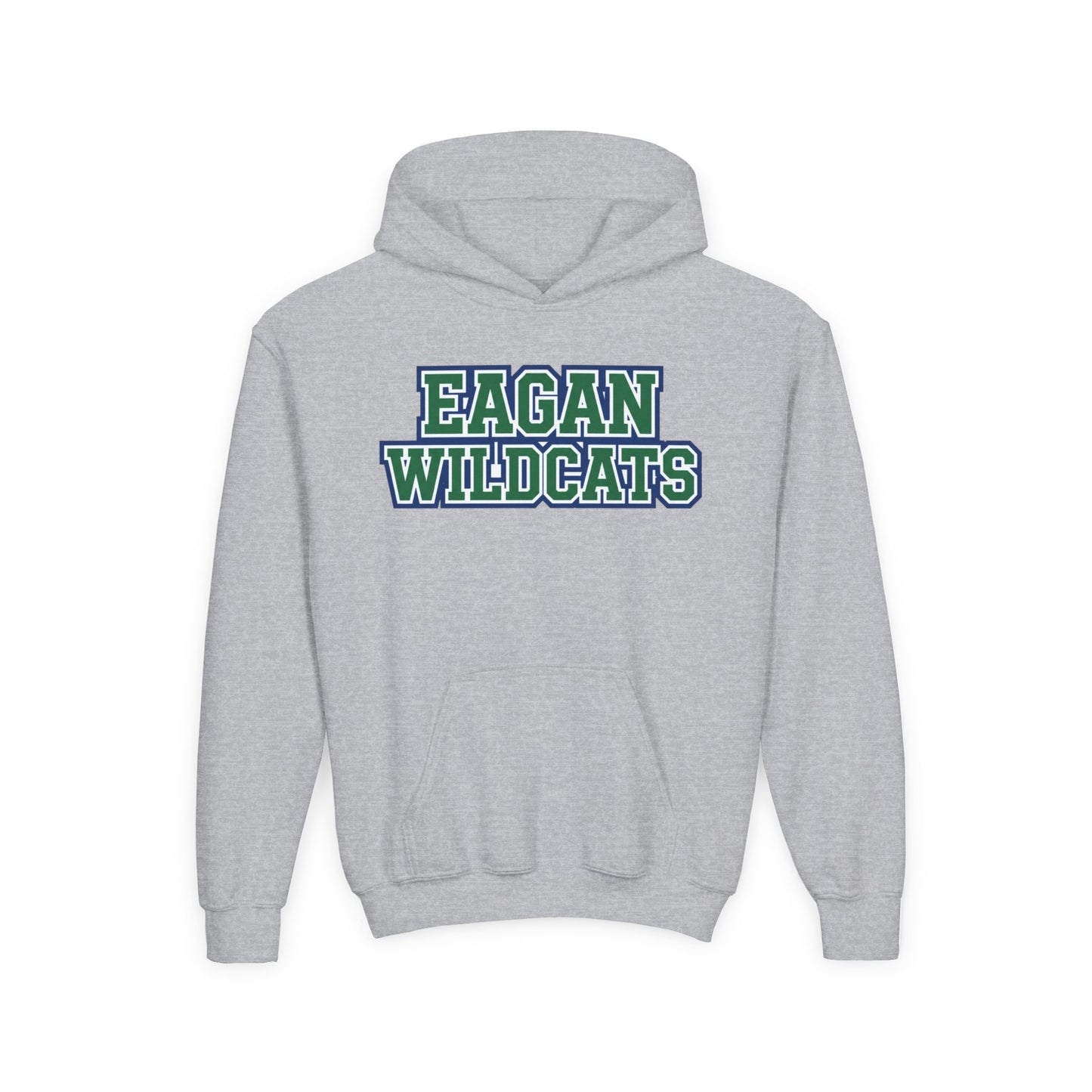 Eagan Wildcats Youth Heavy Bold Text Blend Hoodie - Cozy & Stylish Sweatshirt for Kids