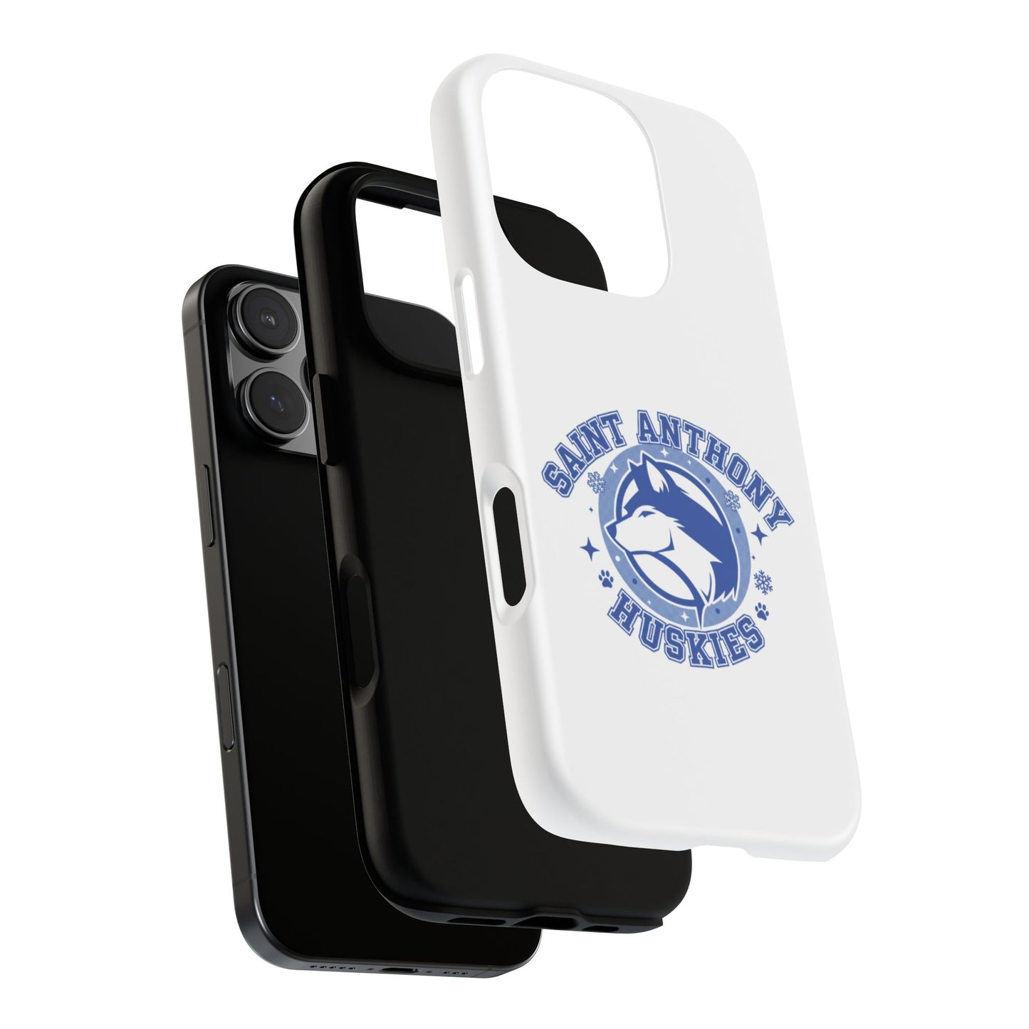 Saint Anthony Huskies Tough Phone Case — Protective White Phone Cover with Husky Logo