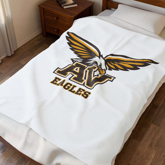 Apple Valley Eagles Cozy Velveteen Plush Blanket