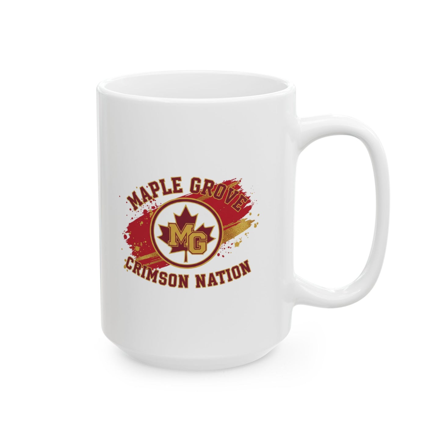 Maple Grove Crimson Ceramic Mug - Perfect Gift for Coffee Lovers