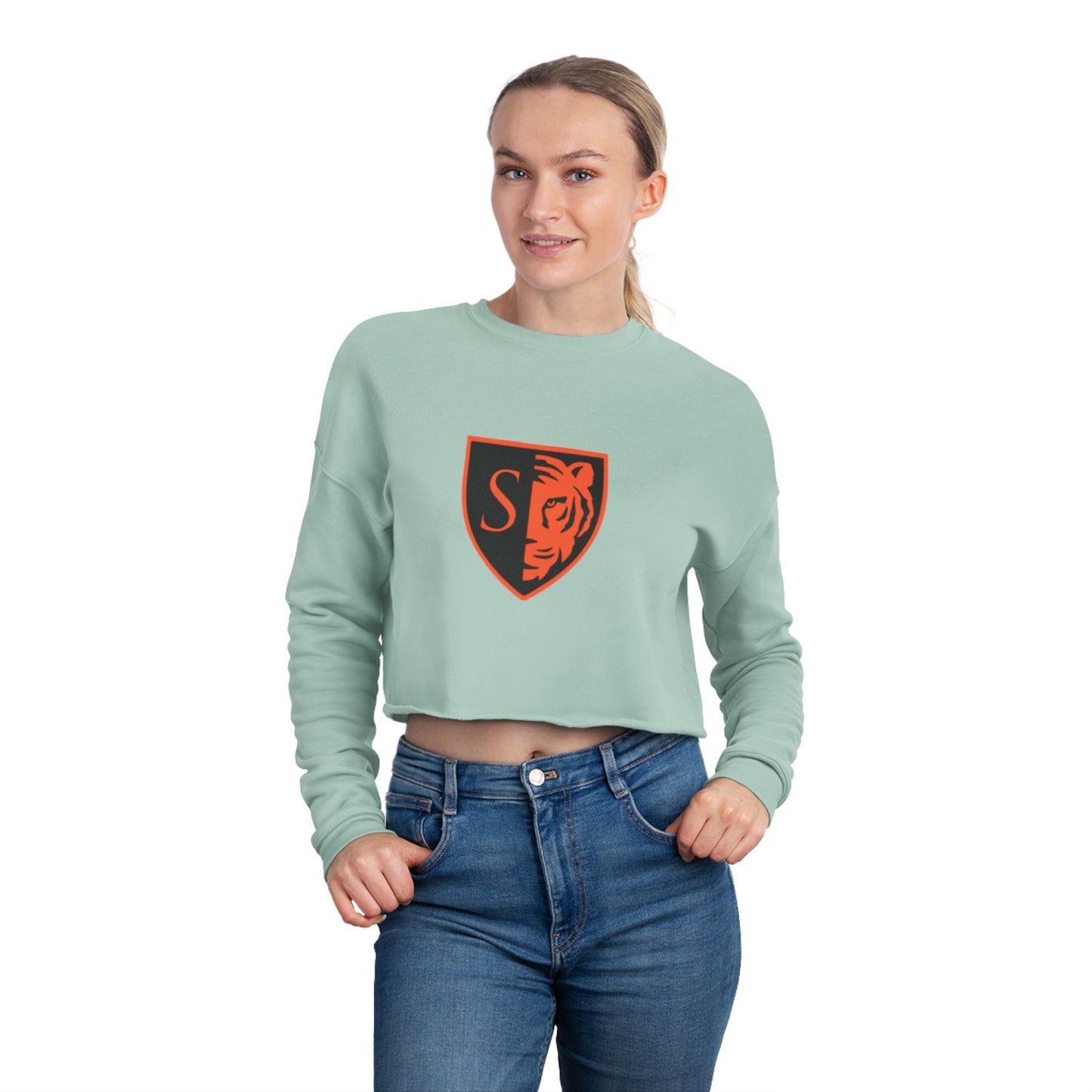Minneapolis South Tigers Stylish Women's Cropped Sweatshirt - Trendy Athletic Wear