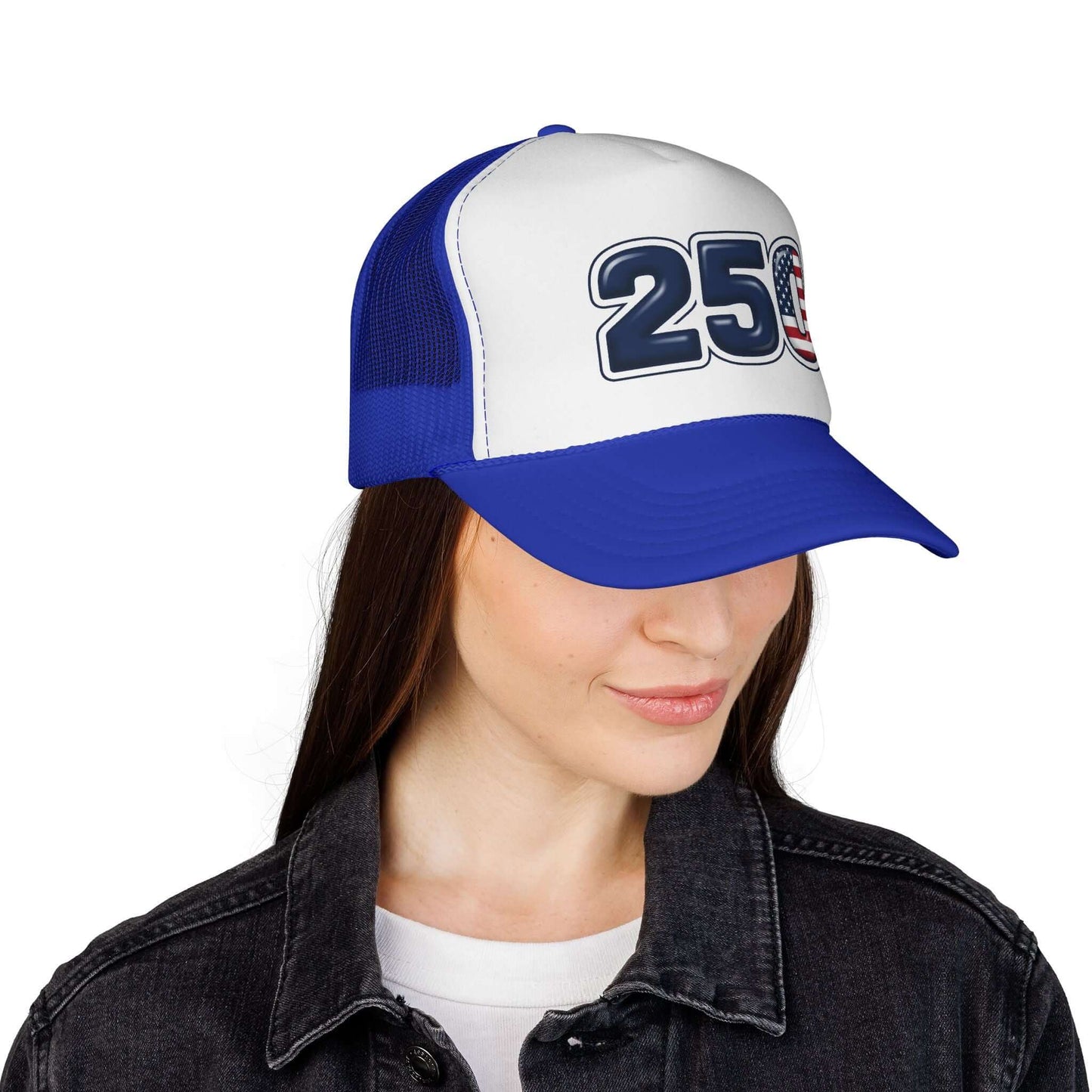 USA Trucker Hat – 250th Anniversary Patriotic Racing Style Cap