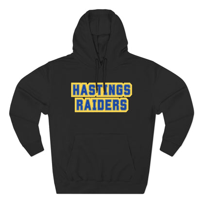 Hastings Raiders Hoodie — Collegiate Pullover with Bold Varsity Text