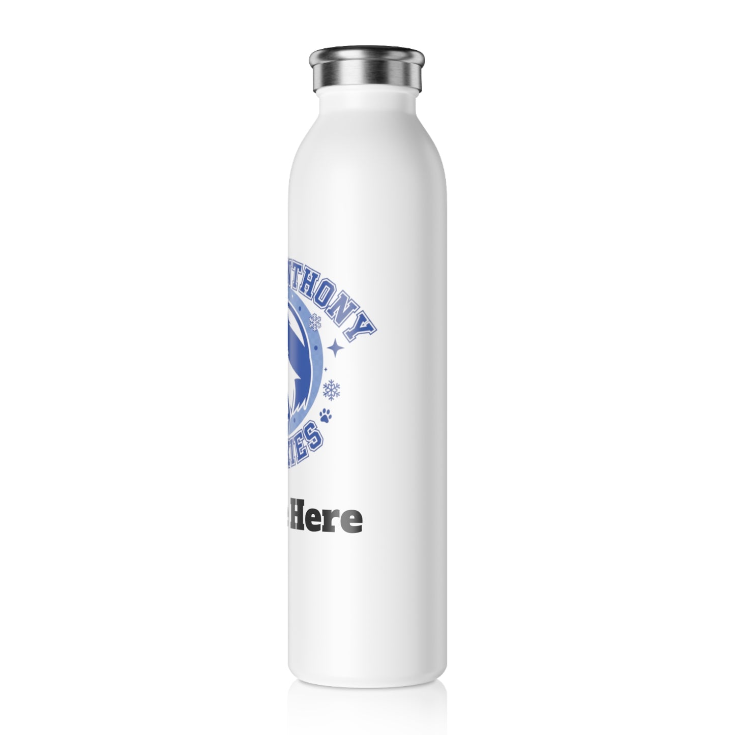 Saint Anthony Huskies Slim Water Bottle —  Stainless Insulated Bottle