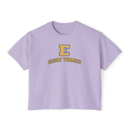 Minneapolis Edison Tommies Casual Boxy Tee - Trendy Women's Top