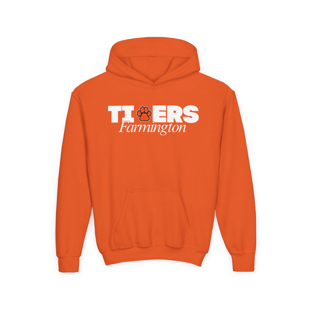 Tigers Farmington Youth Hoodie — School Spirit Pullover with Paw Logo