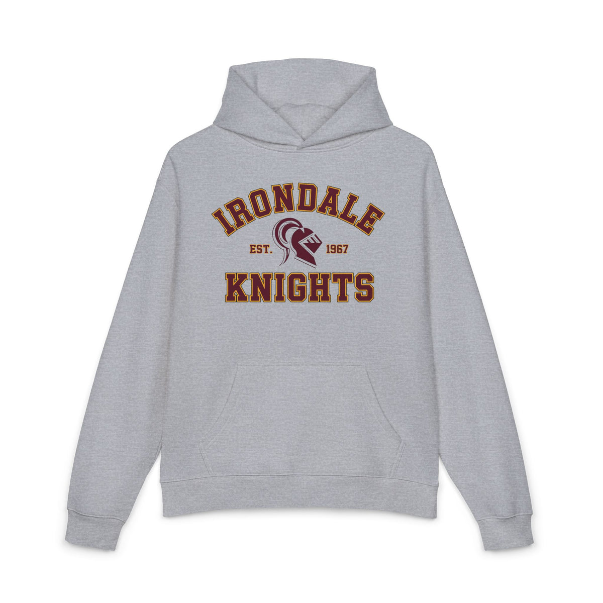 Irondale Knights Grey Vintage Collegiate School Spirit Pullover
