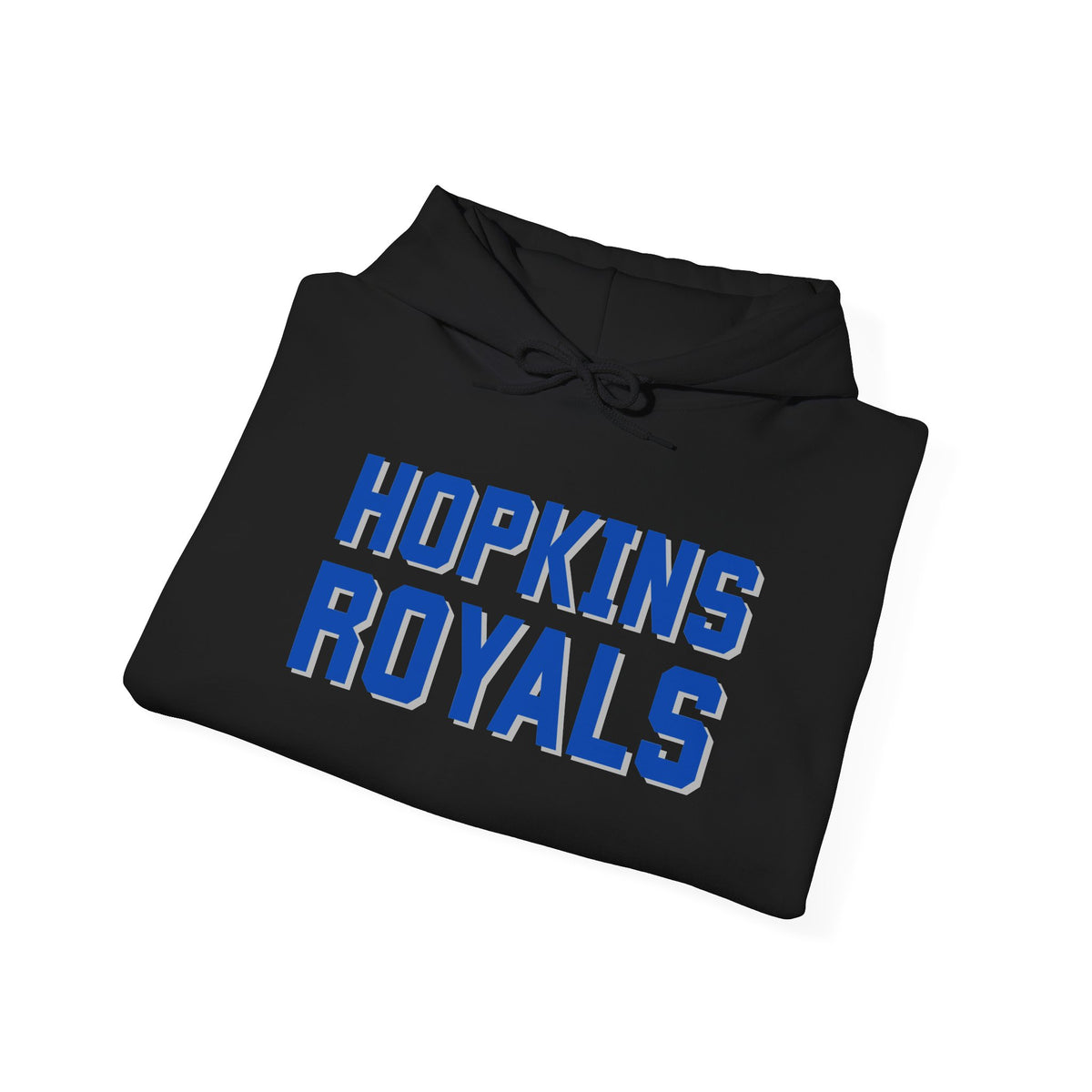 Hopkins Royals Block White Sweatshirt with Logo on Sleeve