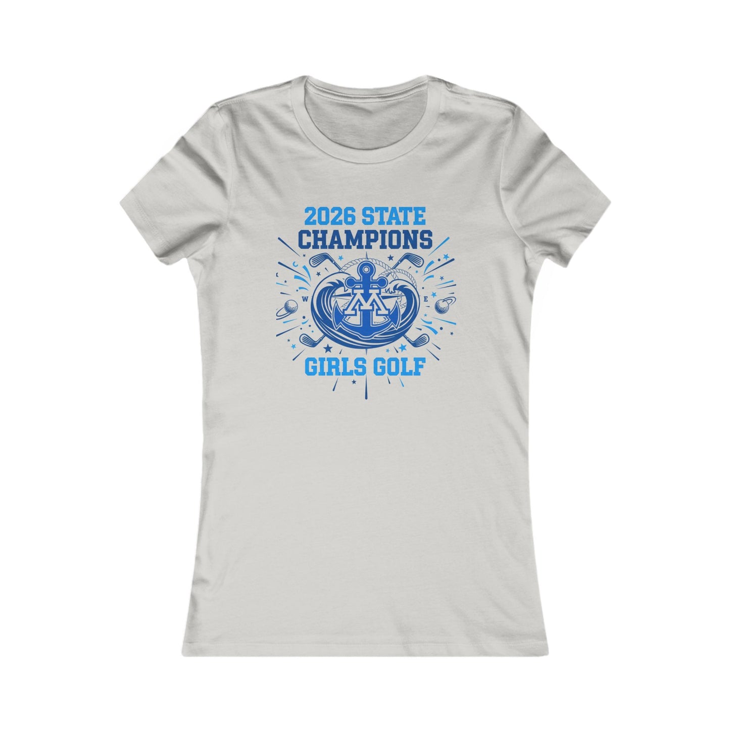Minnetonka girls golf championship tee featuring 2026 State Champions design for girls golf.