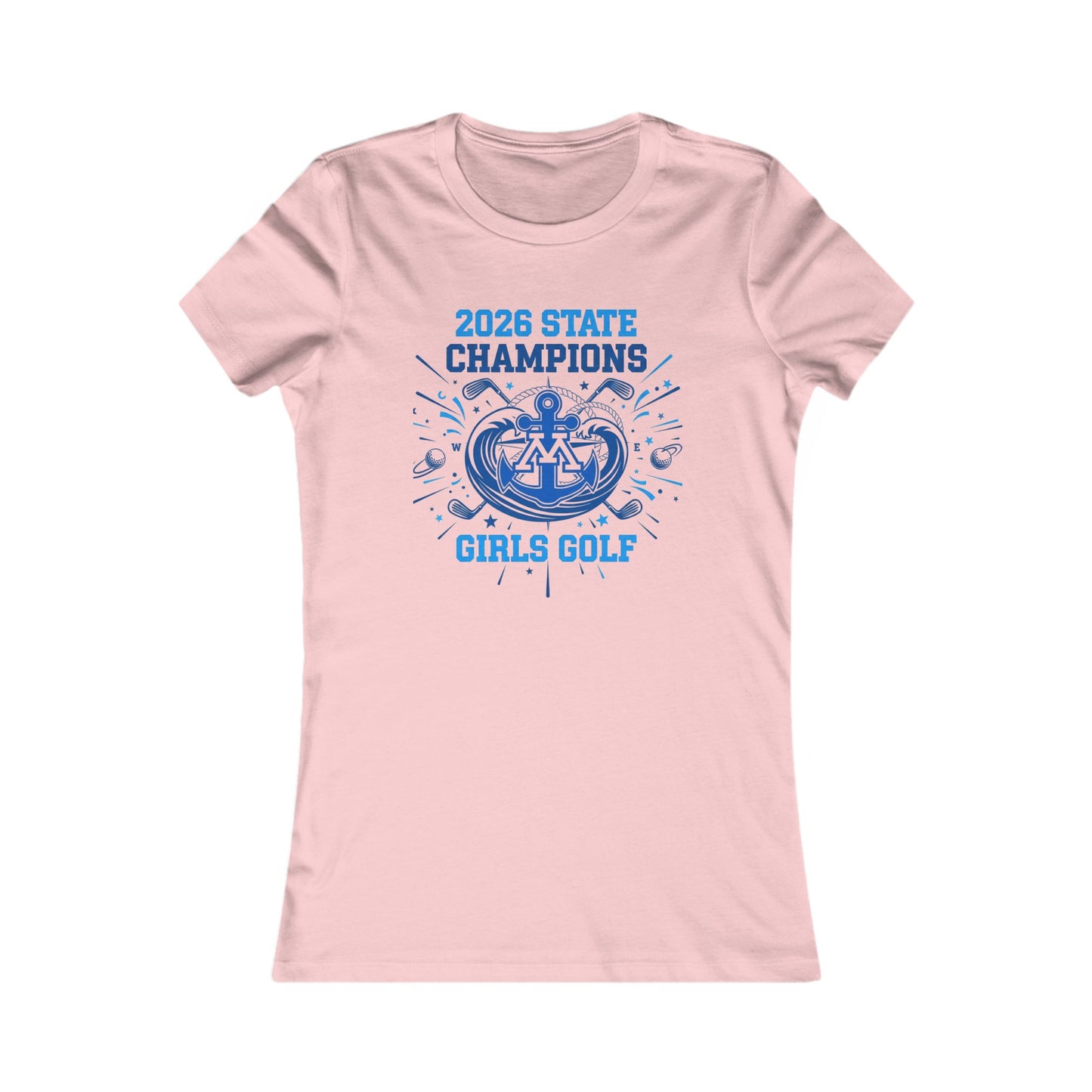Minnetonka girls golf championship tee featuring 2026 State Champions design for girls golf.
