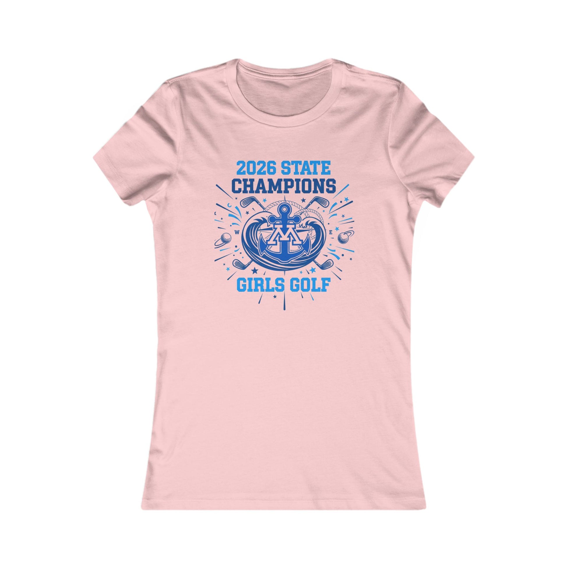 Minnetonka girls golf championship tee featuring 2026 State Champions design for girls golf.