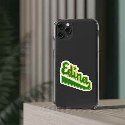 Custom Clear Phone Case with Edina Design - Stylish Protection for Your Smartphone