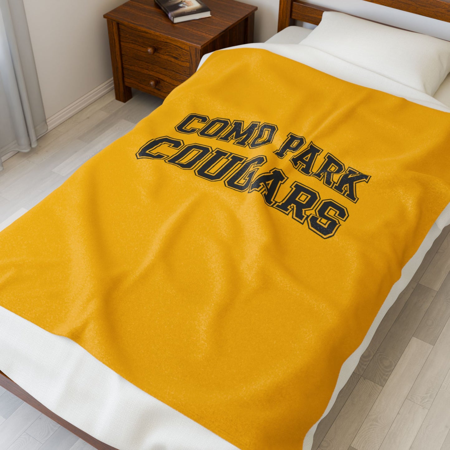 Como Park Velveteen Plush Blanket - Cozy Soft Throw for Home & Travel