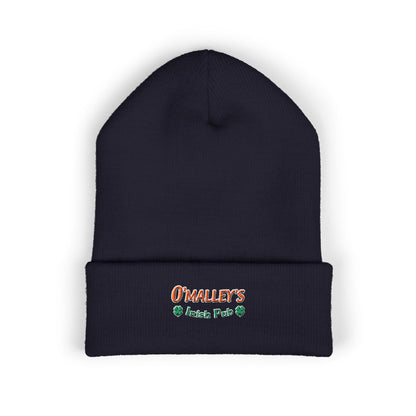 Embroidered 'O'Malley’s Irish Pub' Cuffed Beanie – St. Patrick’s Shamrock Winter Hat