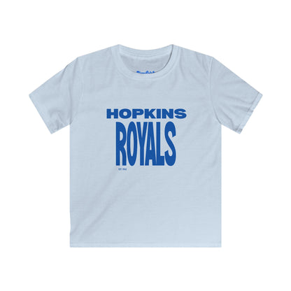 Hopkins Royals Kids T‑Shirt — Youth School Spirit Tee with Crowned Lion