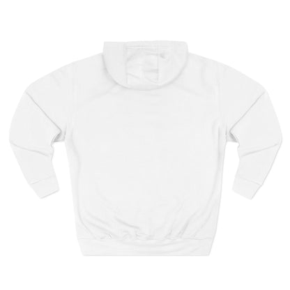 Back view of the Farmington Tigers 2026 State Champs Boys Lacrosse Fleece Hoodie in white.