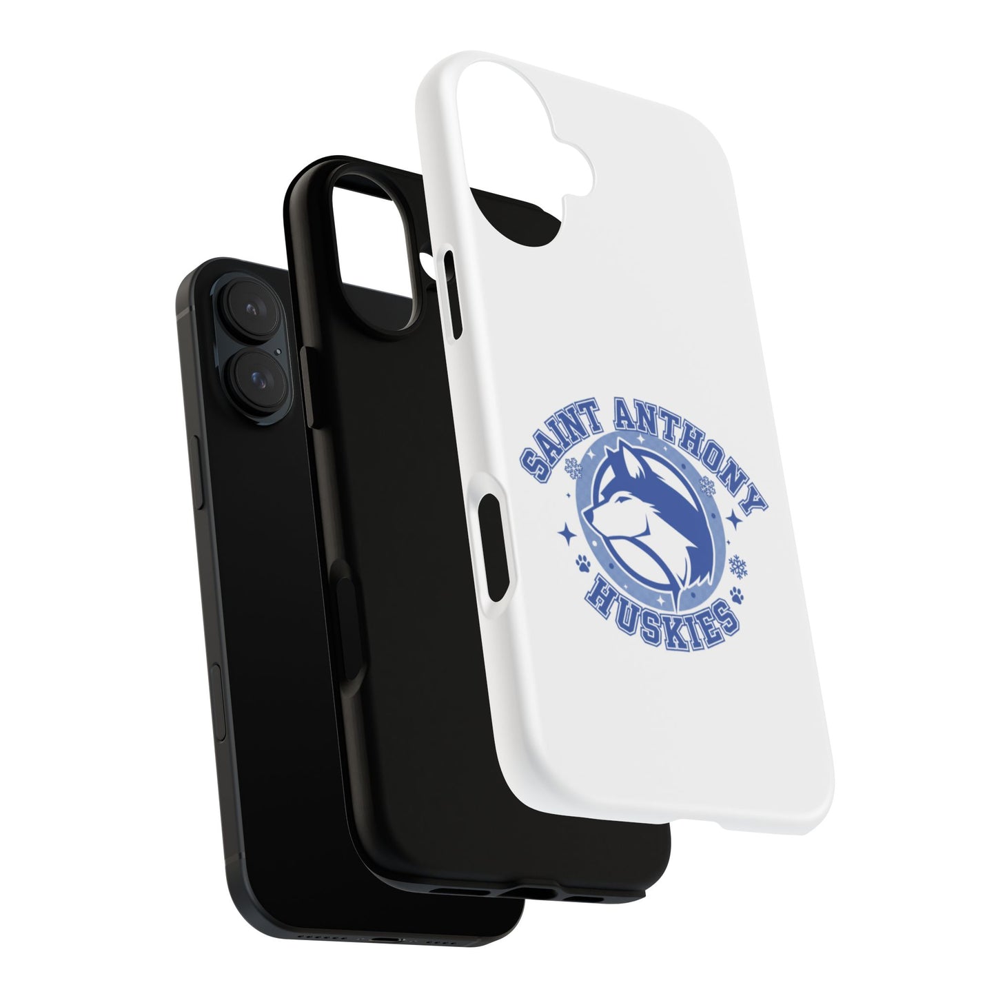 Saint Anthony Huskies Tough Phone Case — Protective White Phone Cover with Husky Logo