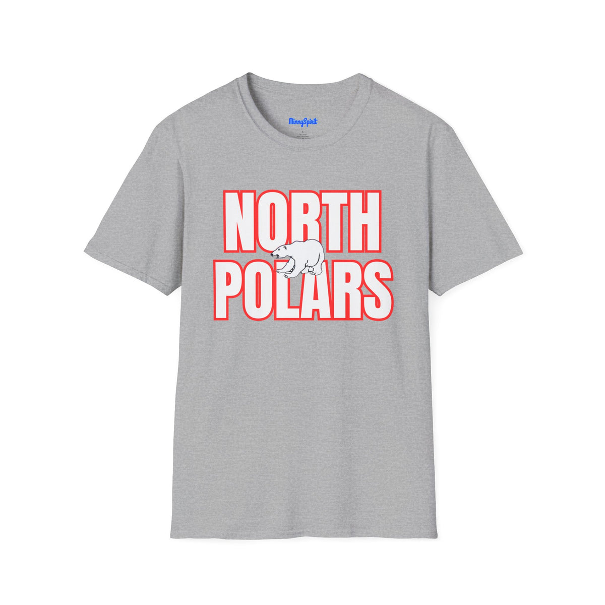 North Saint Paul Polars T-Shirt — "NORTH POLARS" Bold Graphic Tee (Polar Bear Accent)