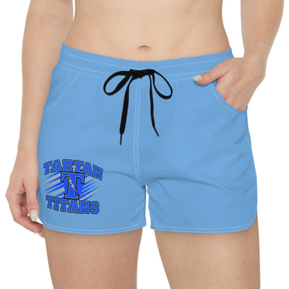 Tartan Titans Women's Light Blue Casual Shorts