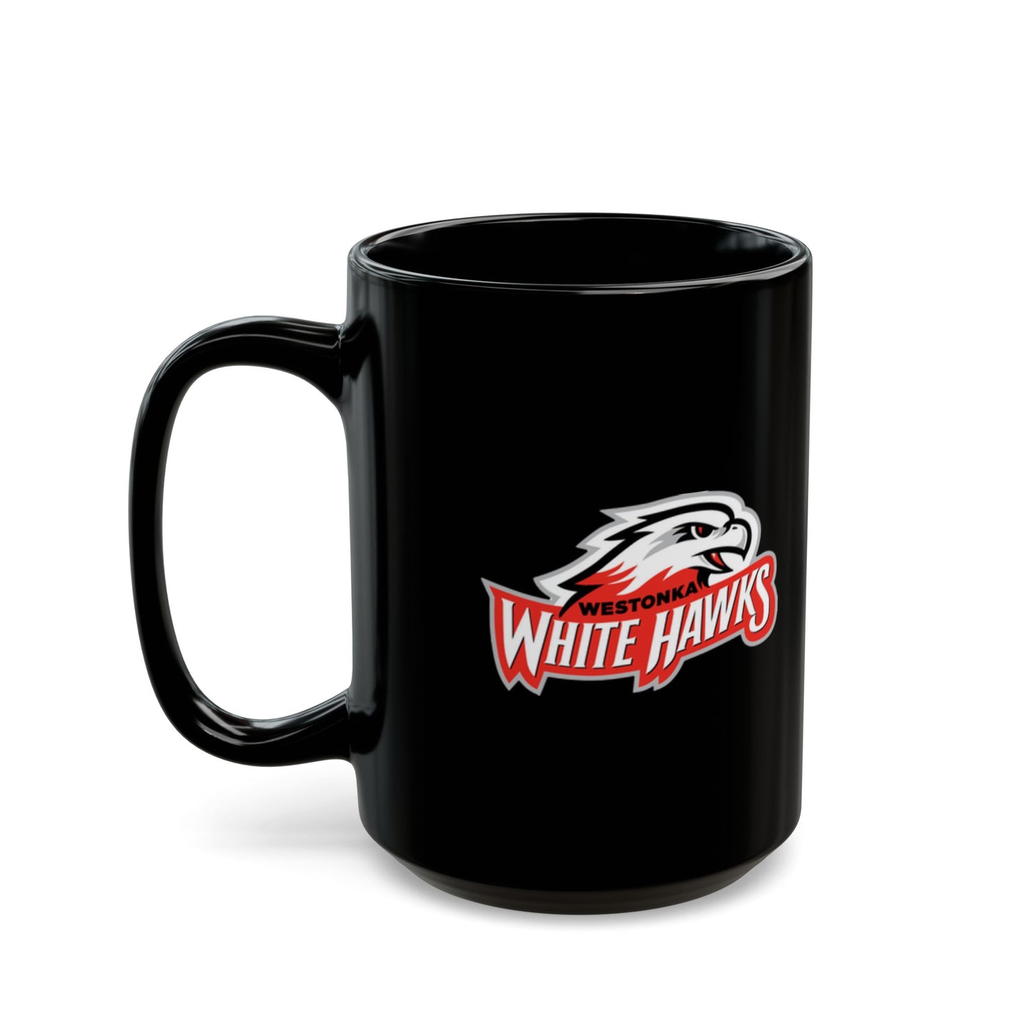 Mound Westonka White Hawks Black Coffee Mug - 11oz or 15oz