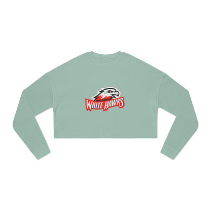 Mound Westonka White Hawks Trendy Women's Cropped Sweatshirt with Unique Graphic Design