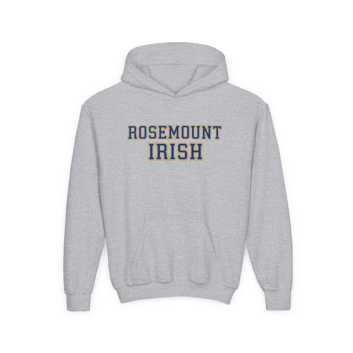 Rosemount Irish Youth Heavy Bold Text Blend Hoodie - Cozy & Stylish Sweatshirt for Kids