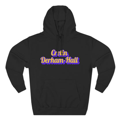 Cretin Derham-Hall Hoodie — Purple & Gold Cross Logo Fleece Pullover