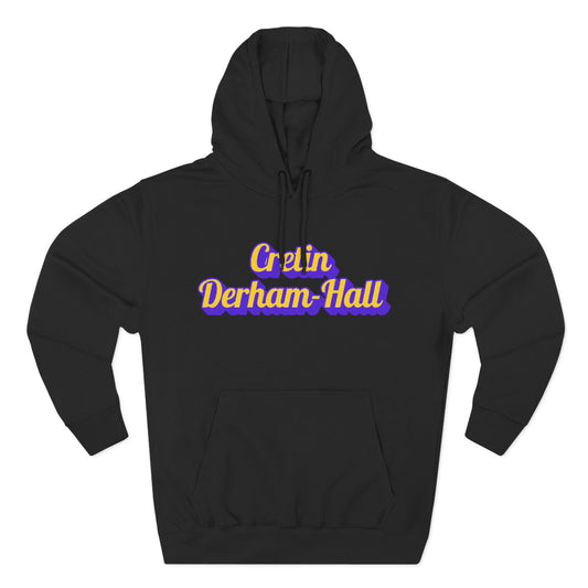 Cretin Derham-Hall Hoodie — Purple & Gold Cross Logo Fleece Pullover