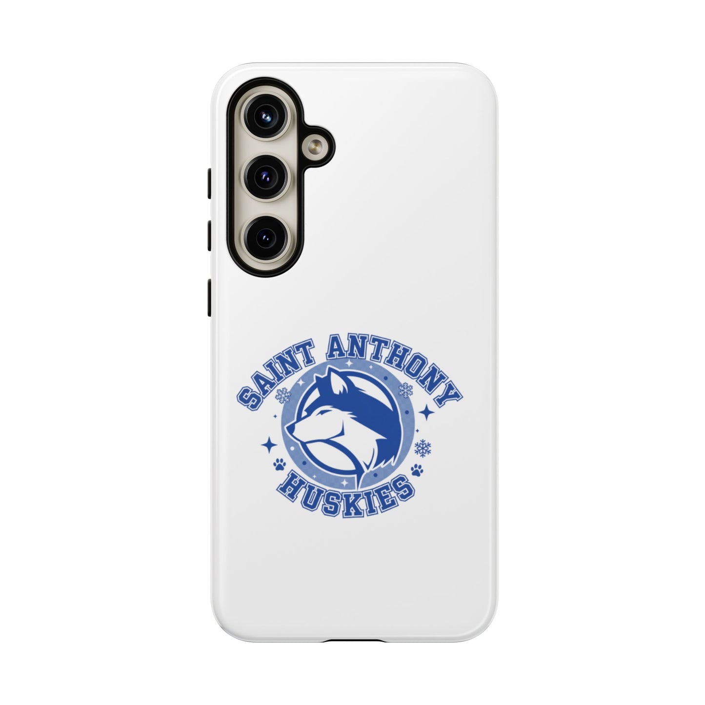 Saint Anthony Huskies Tough Phone Case — Protective White Phone Cover with Husky Logo