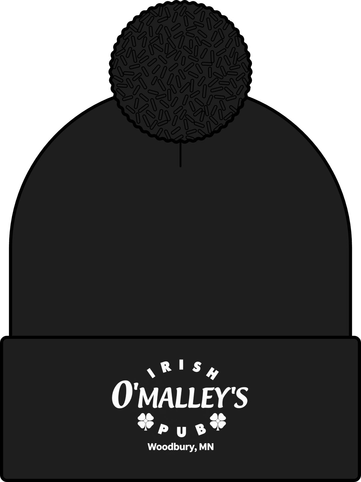 O'Malley's Pub Pom Beanie — Custom Bar Logo Winter Hat