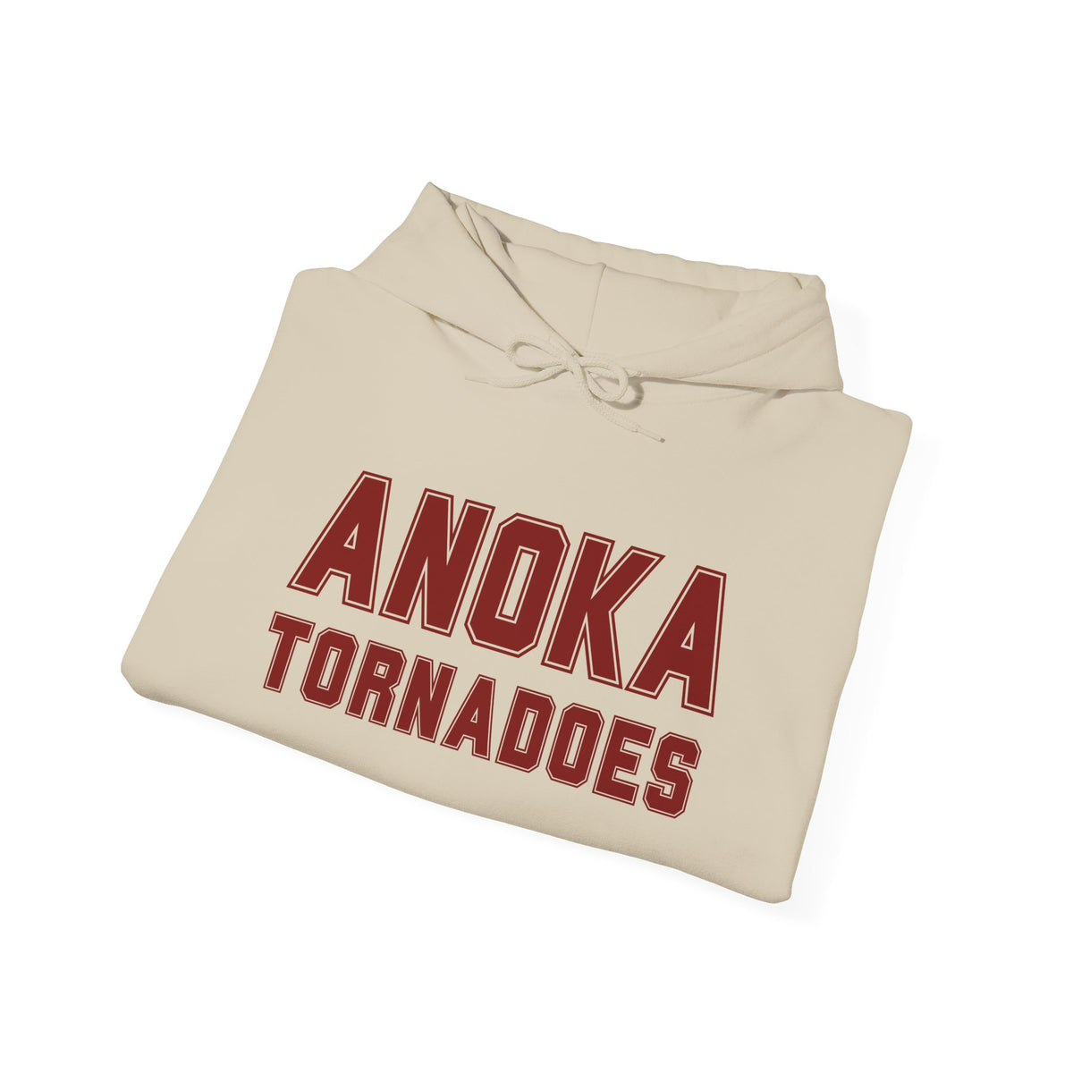 Anoka Tornadoes Hoodie — Team Pullover with Sleeve Tornado Logo