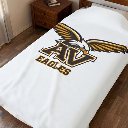 Apple Valley Eagles Cozy Velveteen Plush Blanket