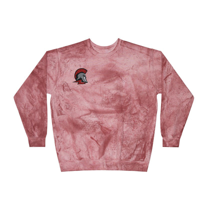 Richfield Spartans Color Blast Crewneck Sweatshirt for a Vibrant Vibe, Unisex Tie-Dye Fashion