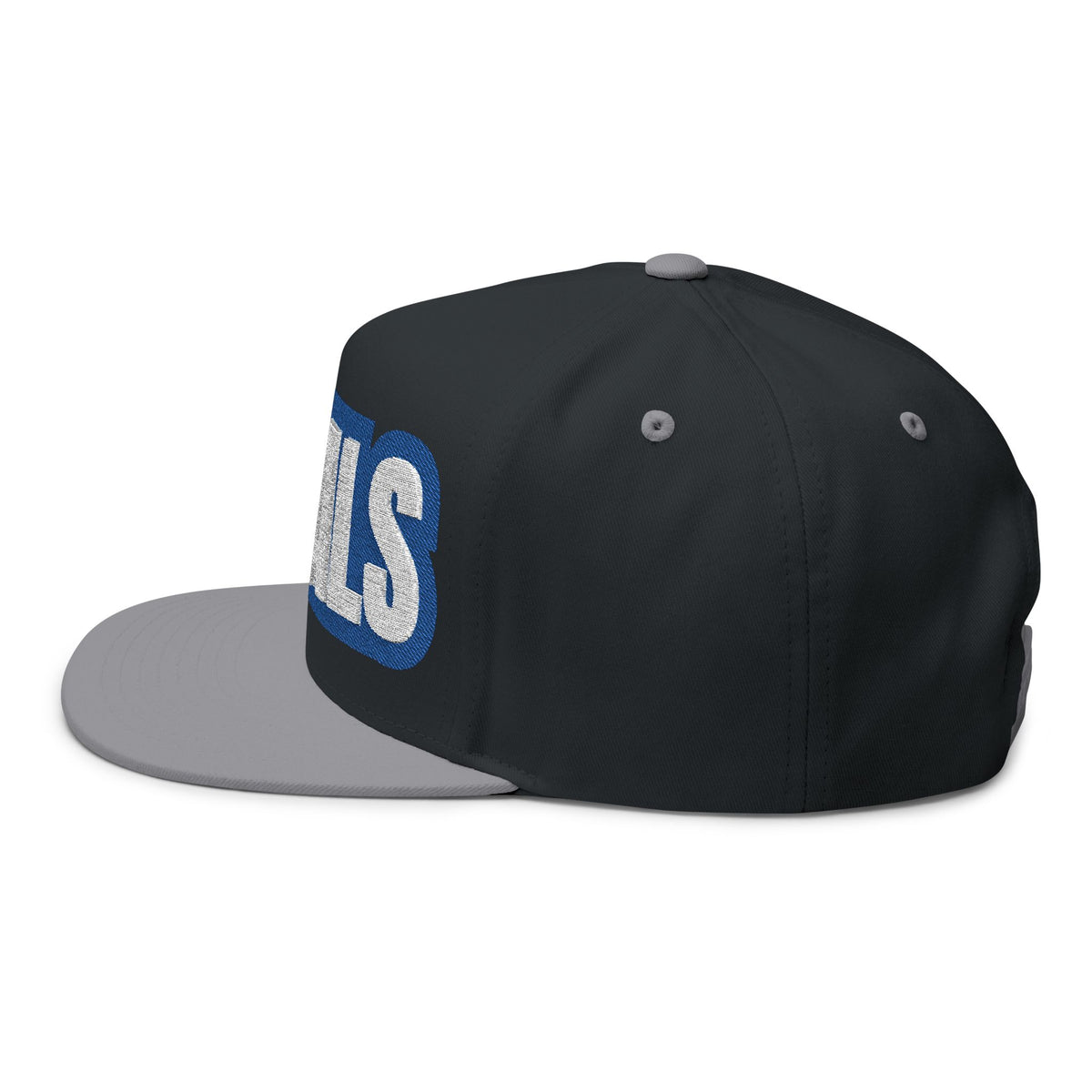 Woodbury Royals Embroidered White Text Flat Bill Cap — School Spirit Snapback