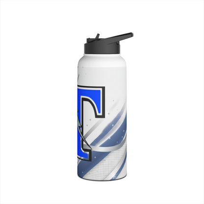 Tartan Blue Lightning 'T' Stainless Steel Water Bottle