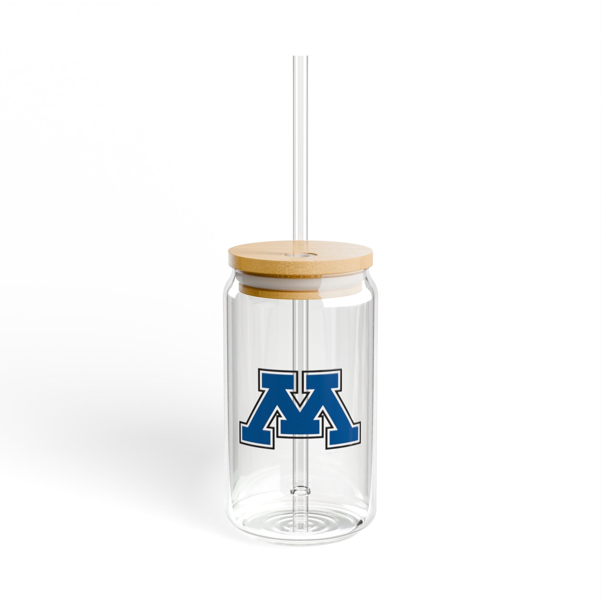 Minnetonka Skippers Stylish 16oz Sipper Glass with Bamboo Lid - Ideal for Home and Outdoor Use