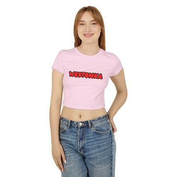 Mound Westonka White Hawks Women’s Baby Tee - Retro Graphic Top for Casual Vibes