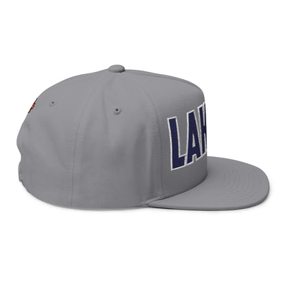 Minneapolis Southwest Lakers Embroidered Flat Bill Cap — Retro Varsity Patch Snapback