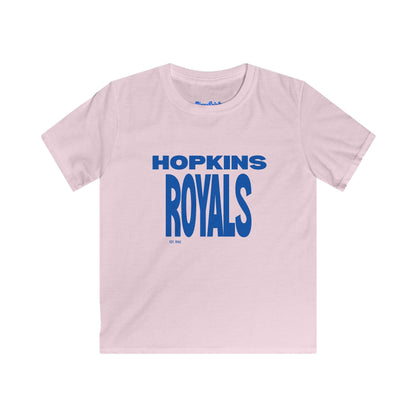 Hopkins Royals Kids T‑Shirt — Youth School Spirit Tee with Crowned Lion