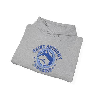 Saint Anthony Huskies Unisex Hooded Sweatshirt – Perfect for School Spirit and Casual Wear