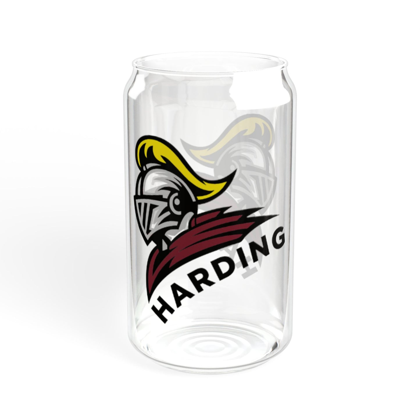 Harding Knights 16oz Sipper Glass with Straw - Stylish Drinkware for Fans