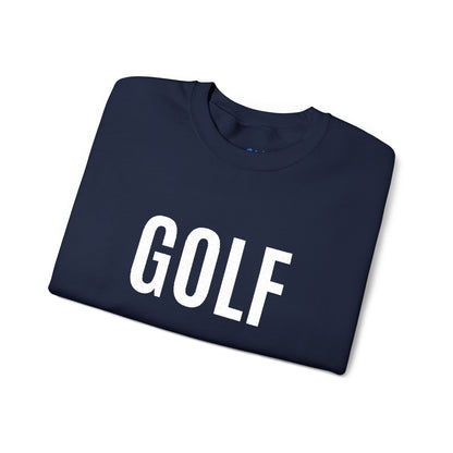 Golf Crewneck Sweatshirt — Classic White Text Golf Sweatshirt