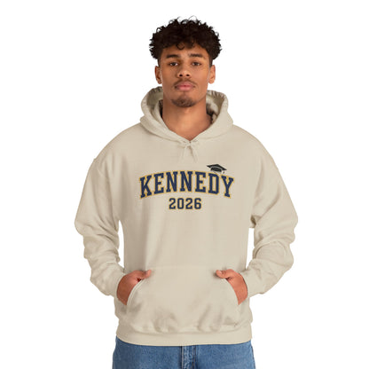 Bloomington Kennedy JFK Class of 2026 Block Hoodie