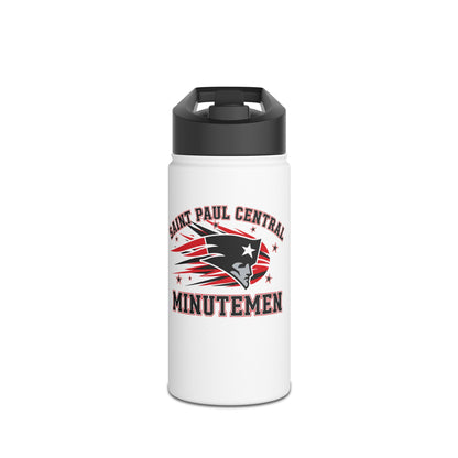Saint Paul Central Minutemen Stainless Steel Water Bottle, Motivational Hydration Bottle, Sports Water Bottle, Eco-Friendly Gift, Personalized Travel Mug