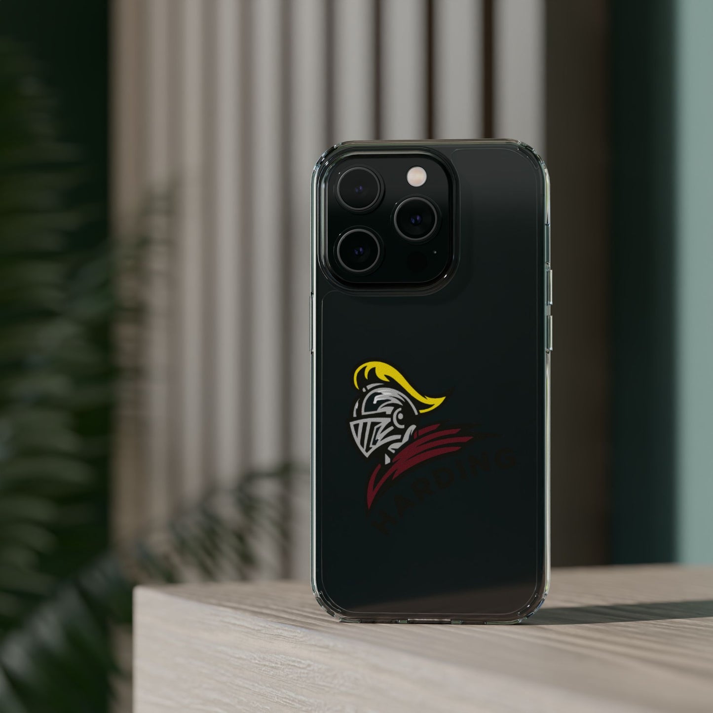 Clear Phone Case with Harding Logo