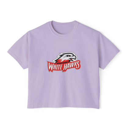 Mound Westonka White Hawks Casual Women's Boxy Tee