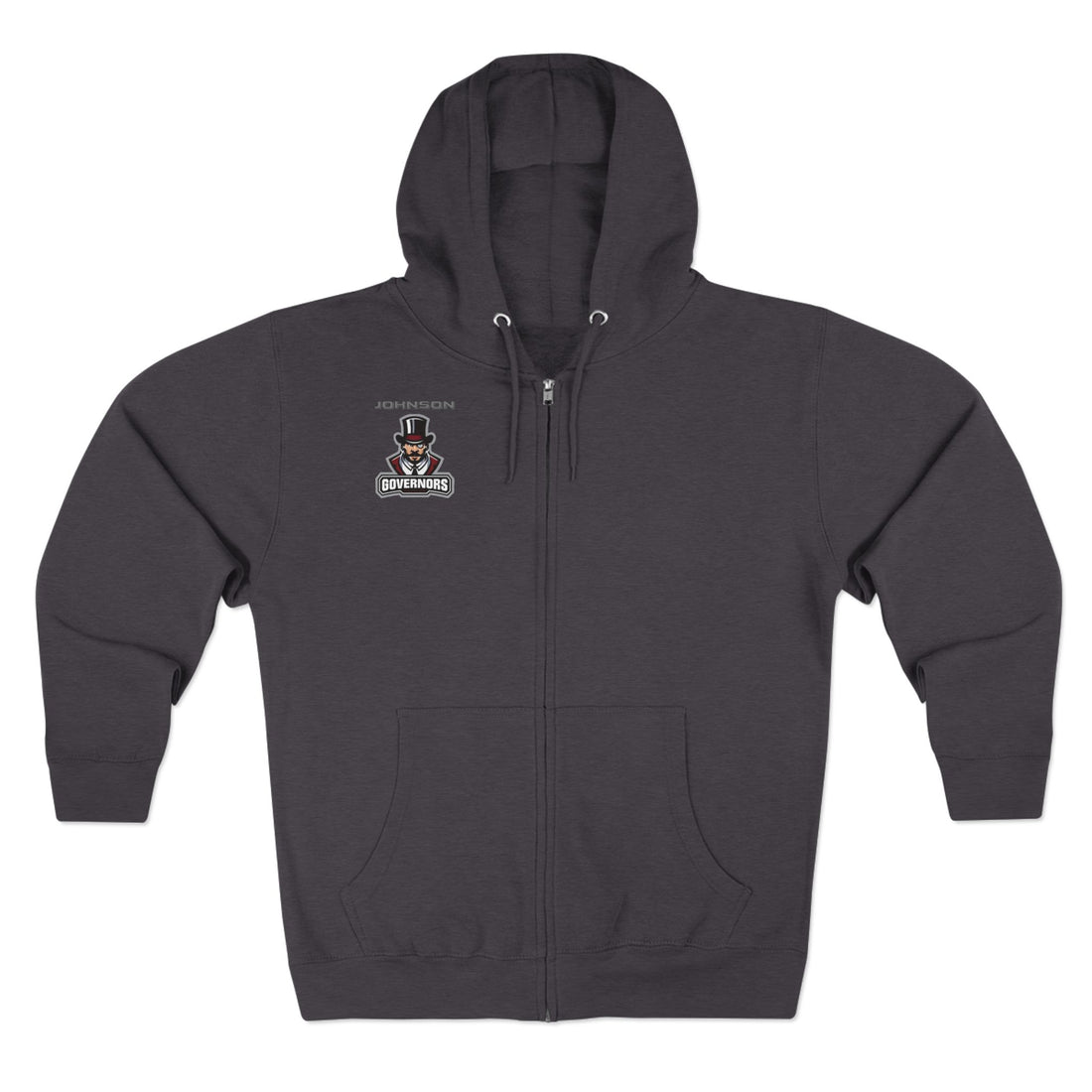 Saint Paul Johnson Unisex Zip Hoodie - Comfortable Everyday Wear with Johnson Governors Logo