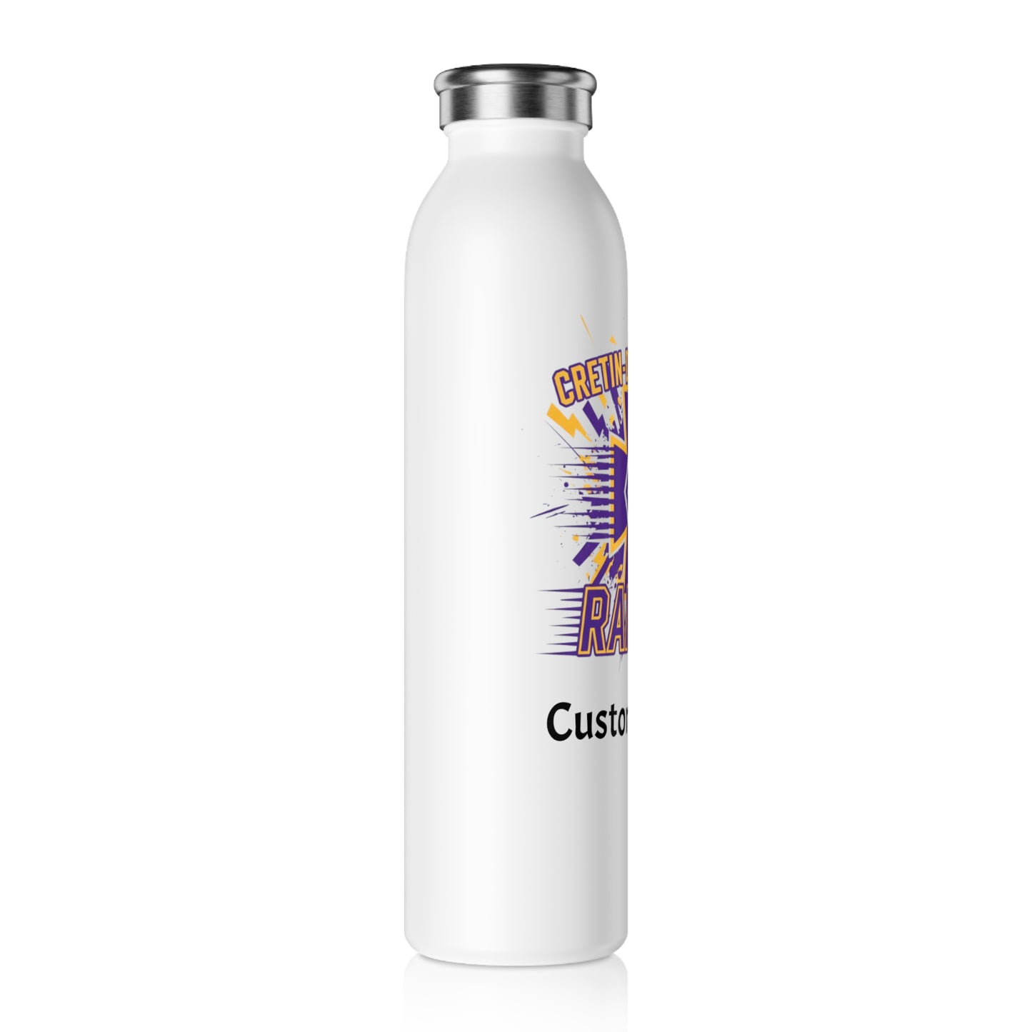 Cretin Derham Hall Slim Water Bottle —  Stainless Insulated Bottle - Personalization Option
