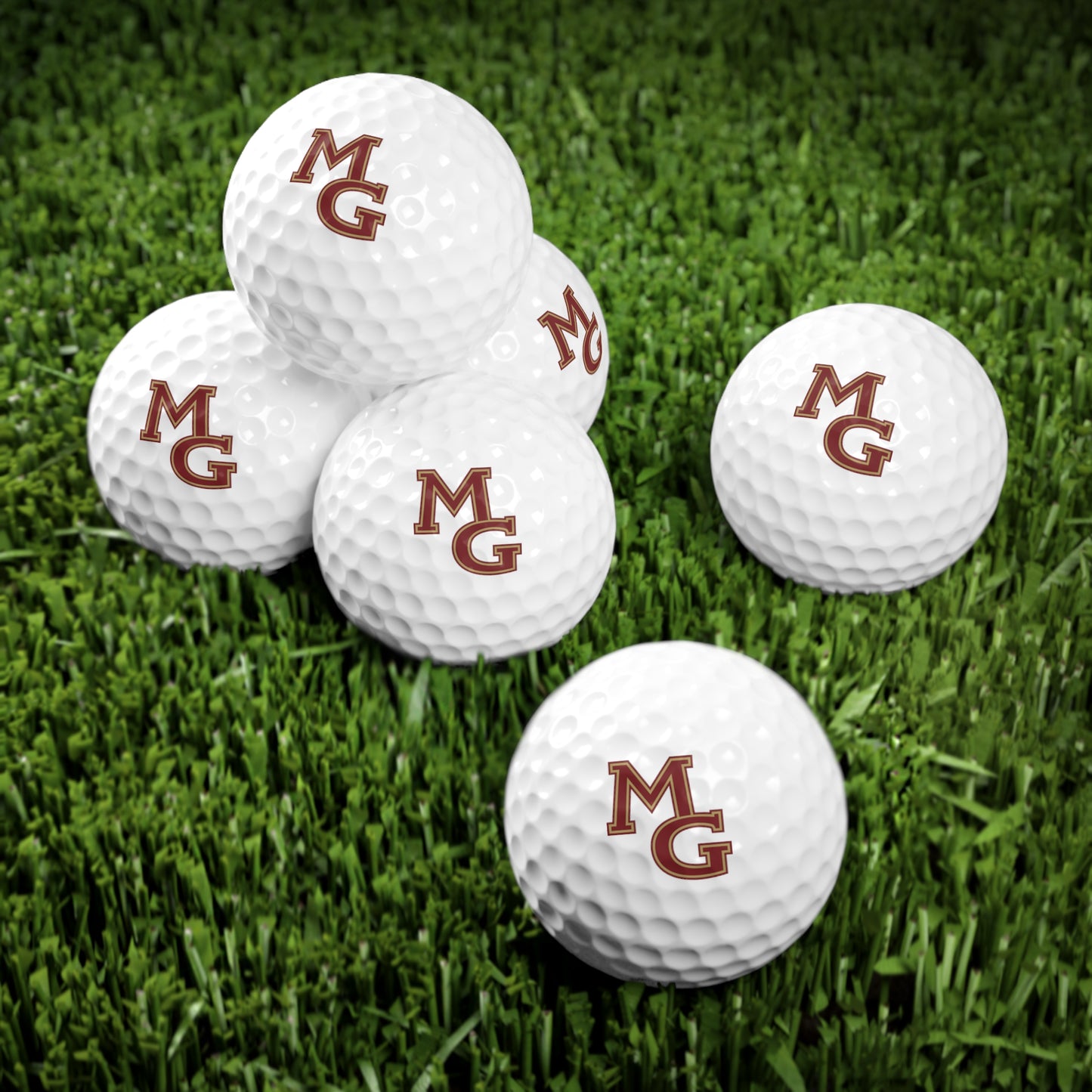 Maple Grove Crimson Golf Balls - Set of 6
